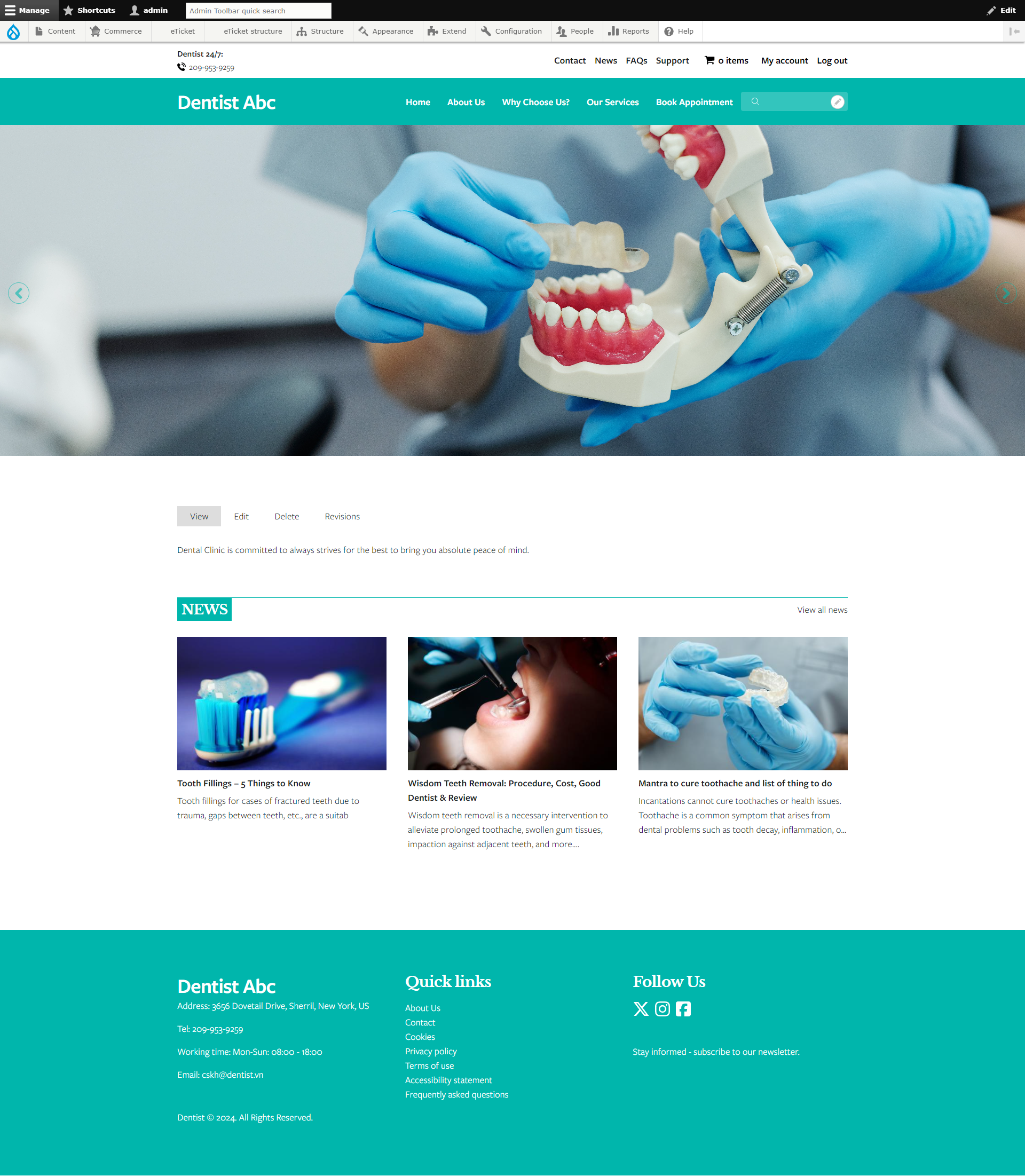  14 - dentist homepage
